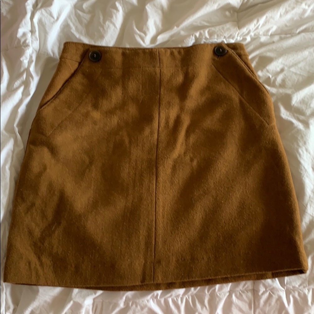 Cynthia Rowley brown wool skirt